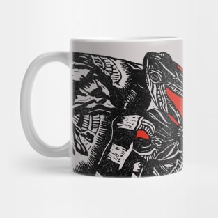 Turtles Animal Pair (gray/red) Mug